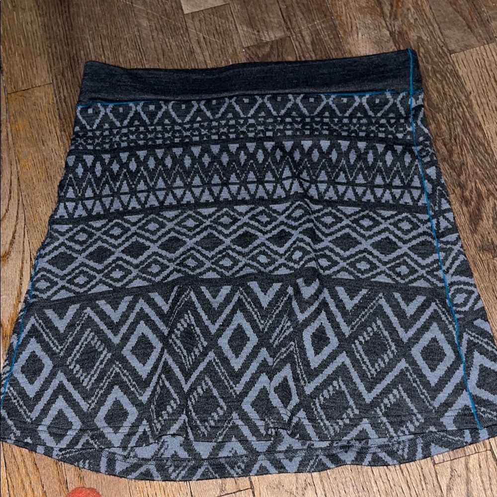 Kuhl Black and Gray Geometric A-Line Skirt